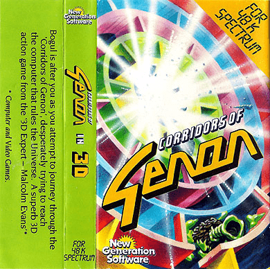 Corridors of Genon box art for ZX Spectrum